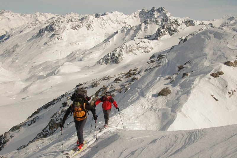 Skitouren Silvretta Heidelberger Hütte Skidurchquerung Bergführer Verhältnisse