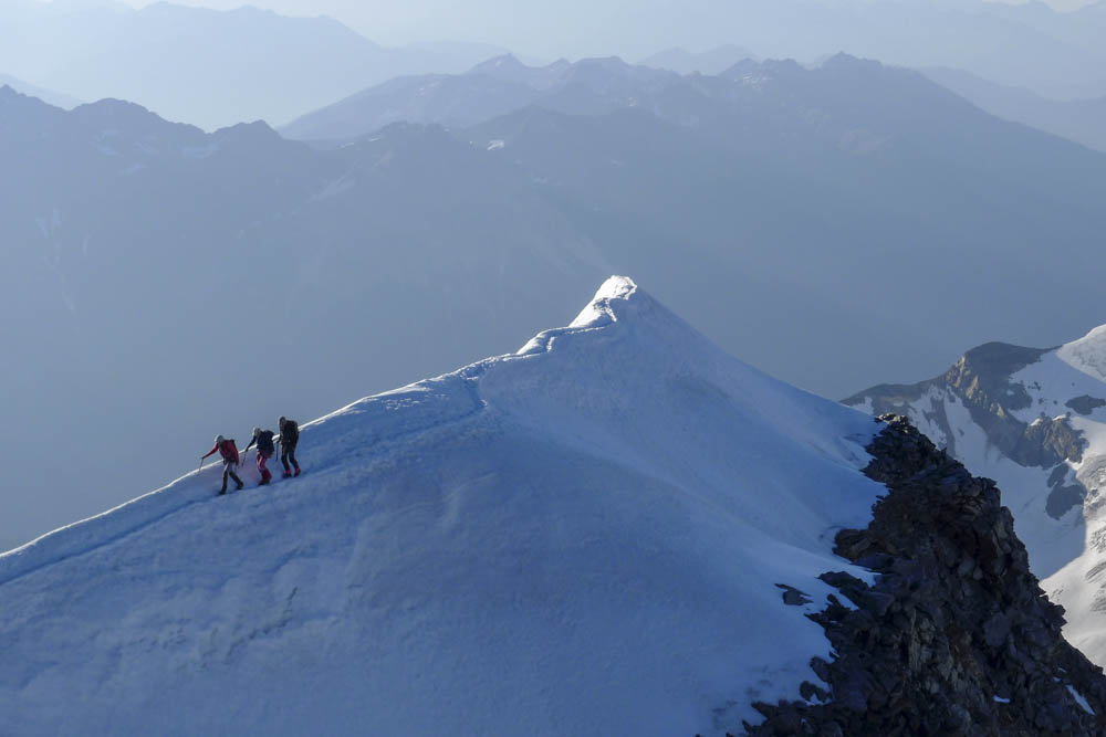Eiskurs Fortgeschrittene Eisflanken Eiswände Bergführer Aufbaukurs Eis